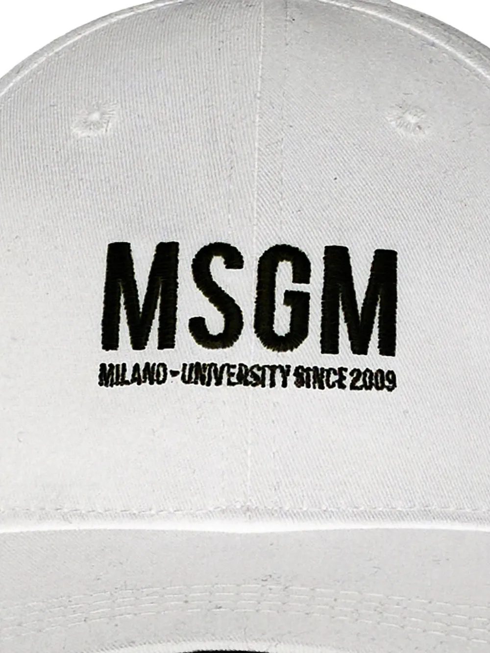 MSGM Kids Honkbalpet met geborduurd logo Wit