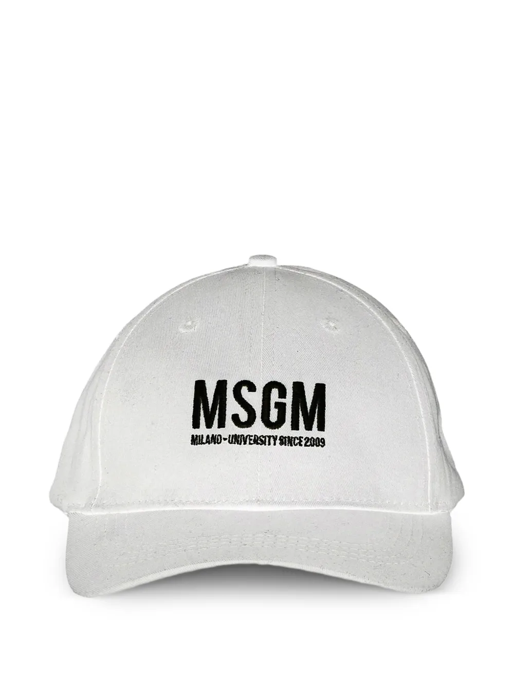 MSGM Kids logo-embroidered baseball cap - Bianco