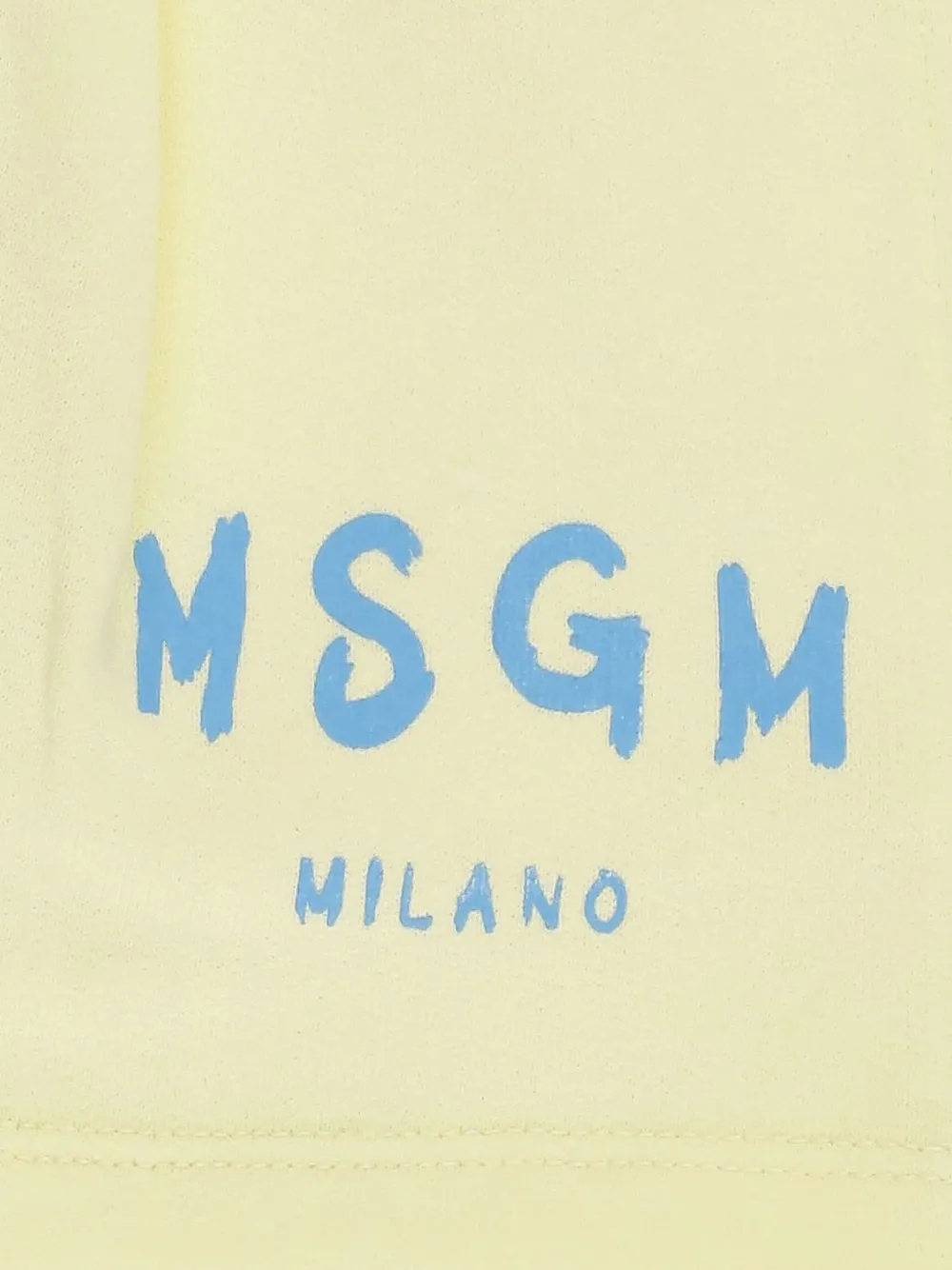 MSGM Kids Shorts met logoprint Geel