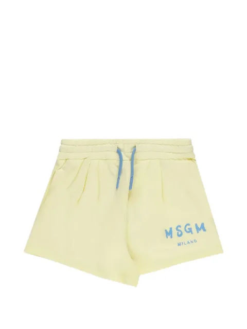 MSGM Kids logo-print drawstring shorts