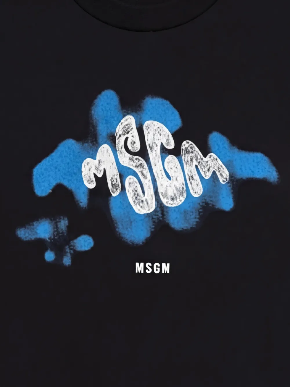 MSGM Kids logo-print T-shirt Zwart