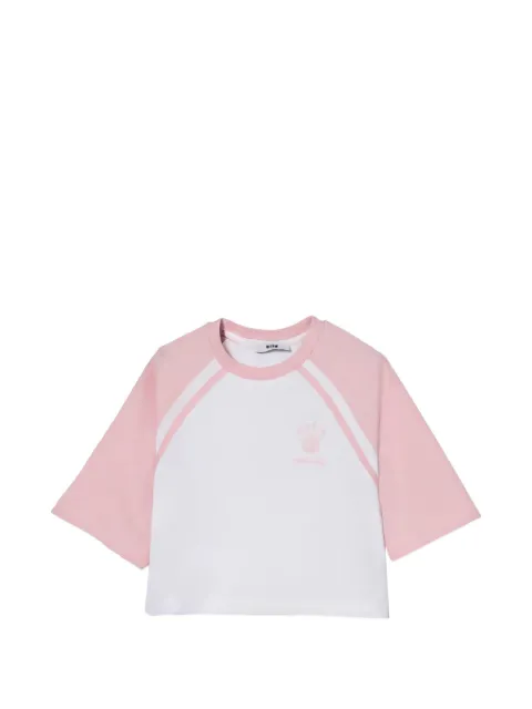 MSGM Kids logo-print raglan-sleeve T-shirt