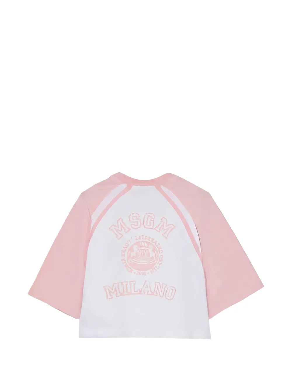 MSGM Kids logo-print raglan-sleeve T-shirt Wit