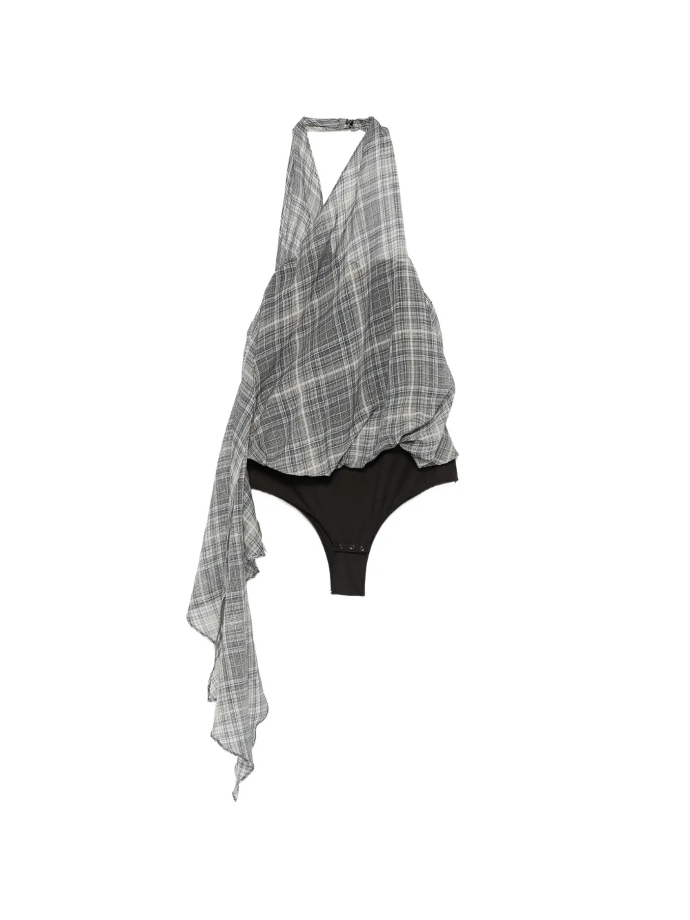 Coperni check-pattern halterneck top - Grau