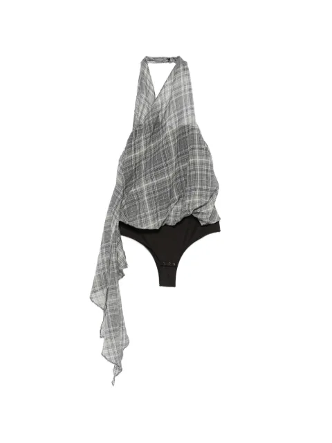 Coperni check-pattern halterneck top