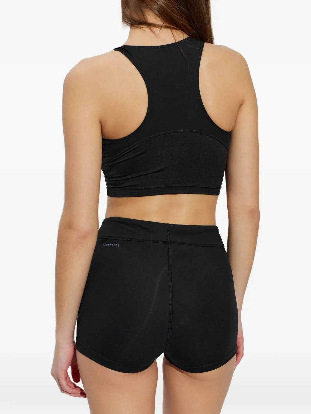 adidas Adizero logoprinten top Zwart