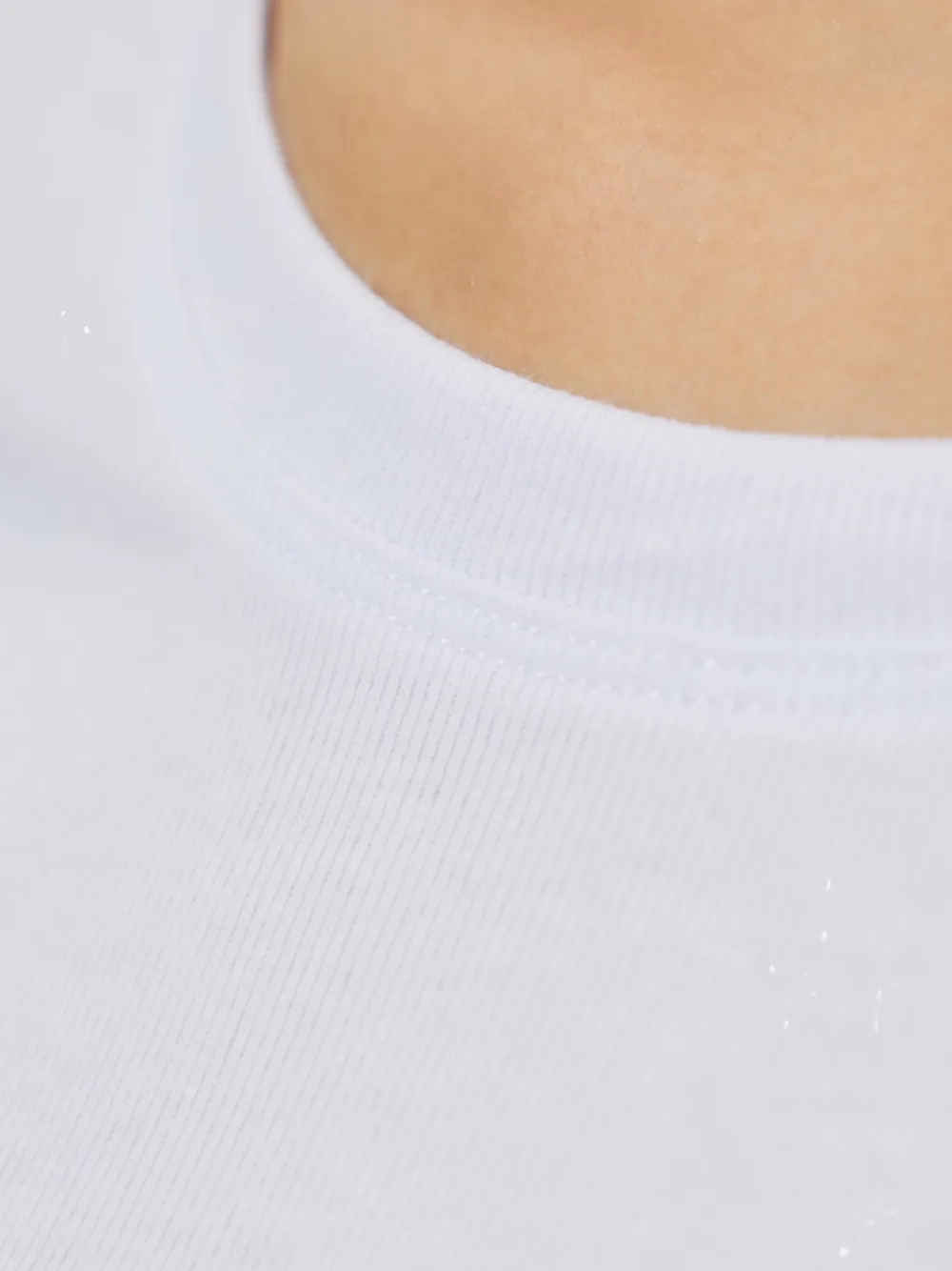 SAMSOE Saalexis geribbeld T-shirt Wit