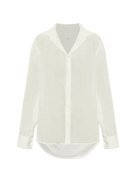 Maison Margiela camisa de seda traslúcida