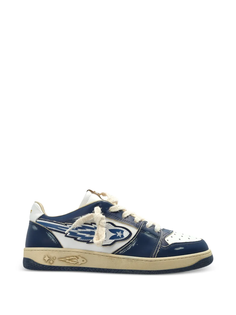 Enterprise Japan Egg Rocket leren sneakers Blauw