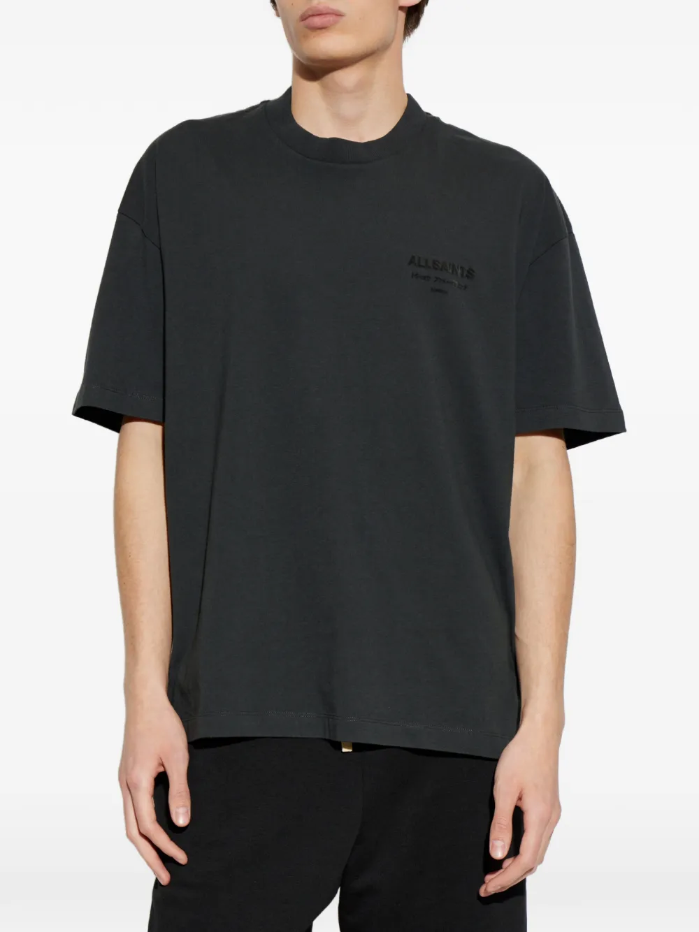 AllSaints Carter T-shirt met logoprint Zwart