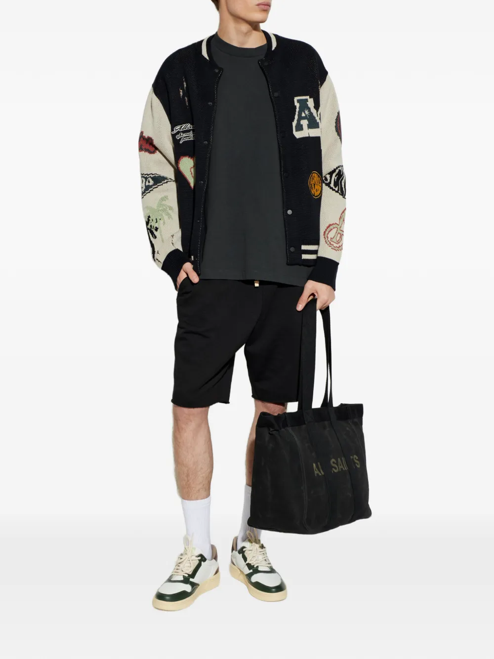 AllSaints Carter T-shirt met logoprint Zwart