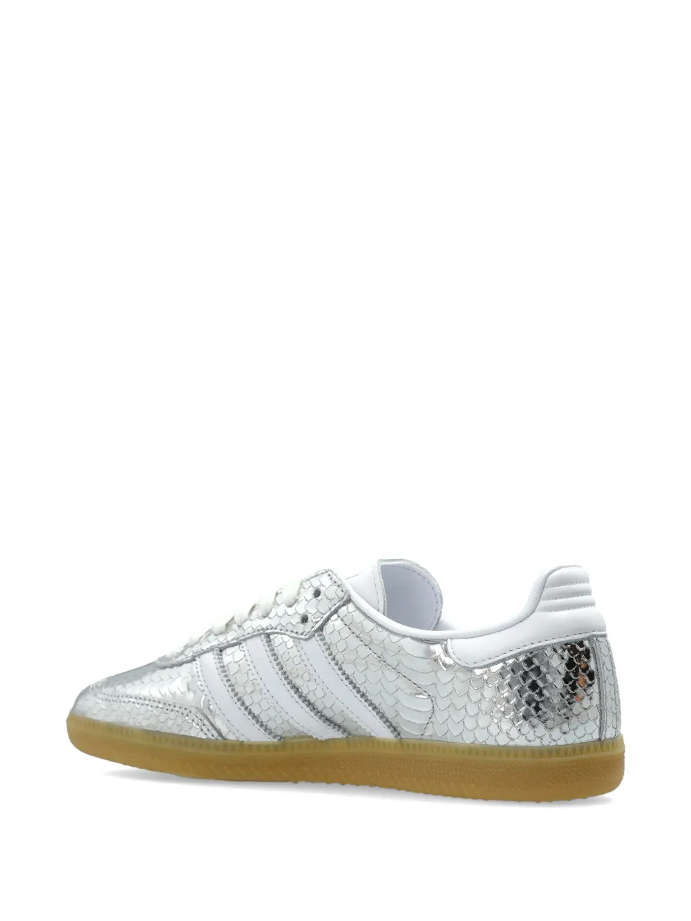 adidas Samba OG leren sneakers met slangenleer-effect Zilver