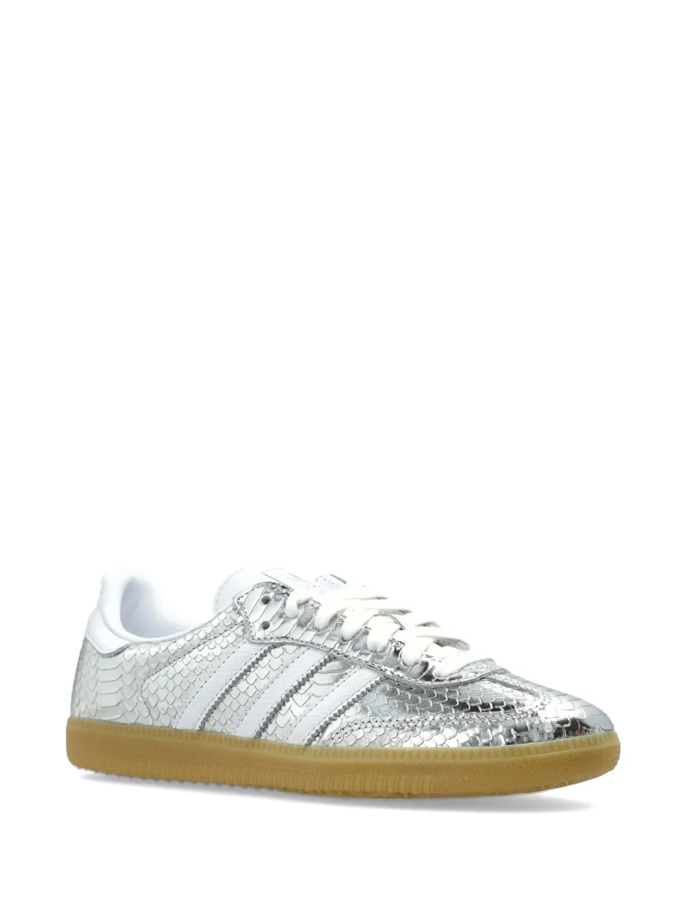 adidas Samba OG leren sneakers met slangenleer-effect Zilver