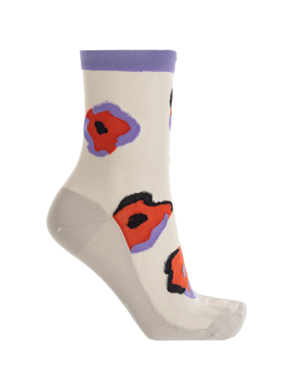 Issey Miyake Verve floral-print socks - Nude