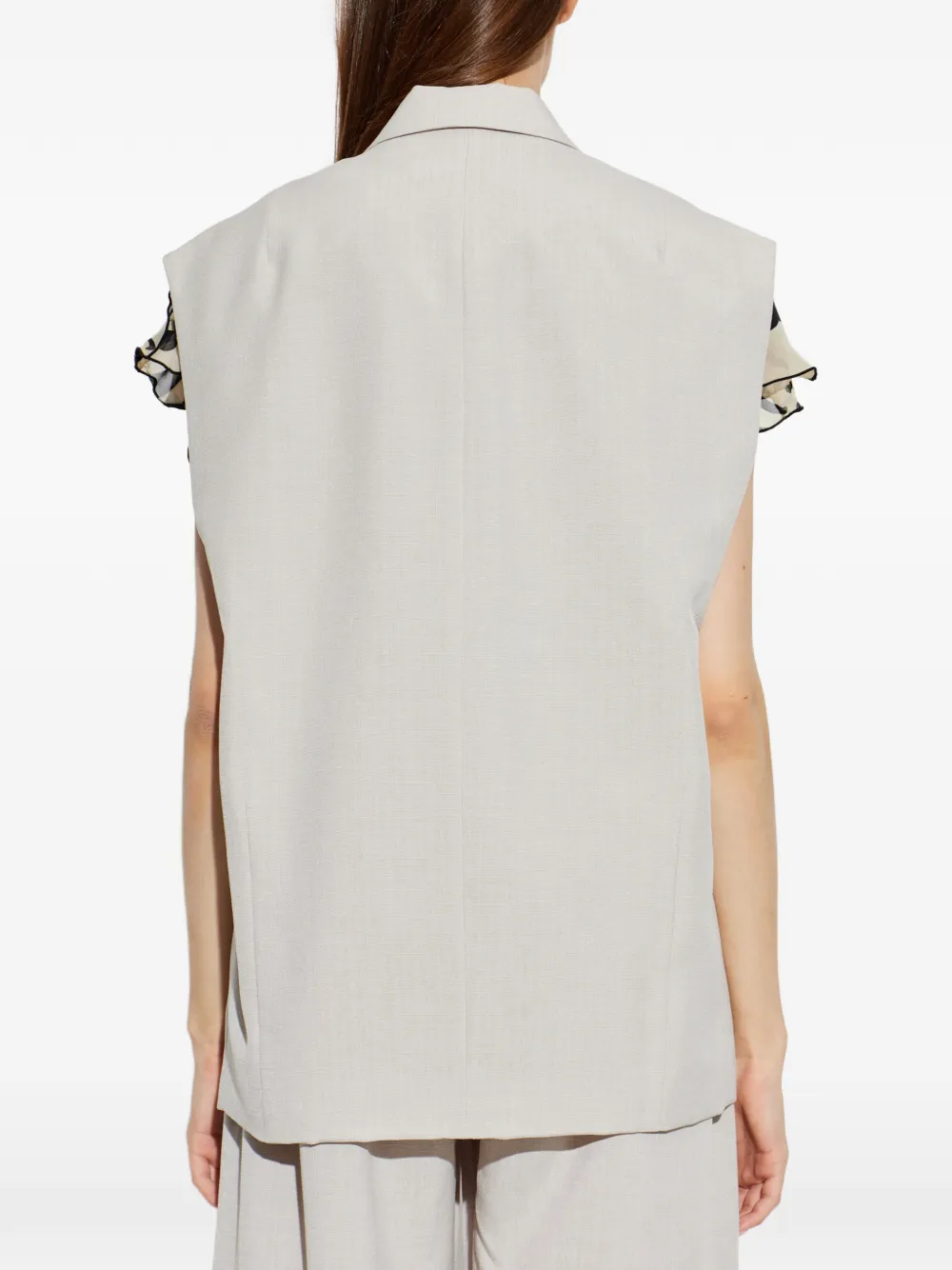 IRO Soledad gilet met enkele rij knopen Grijs