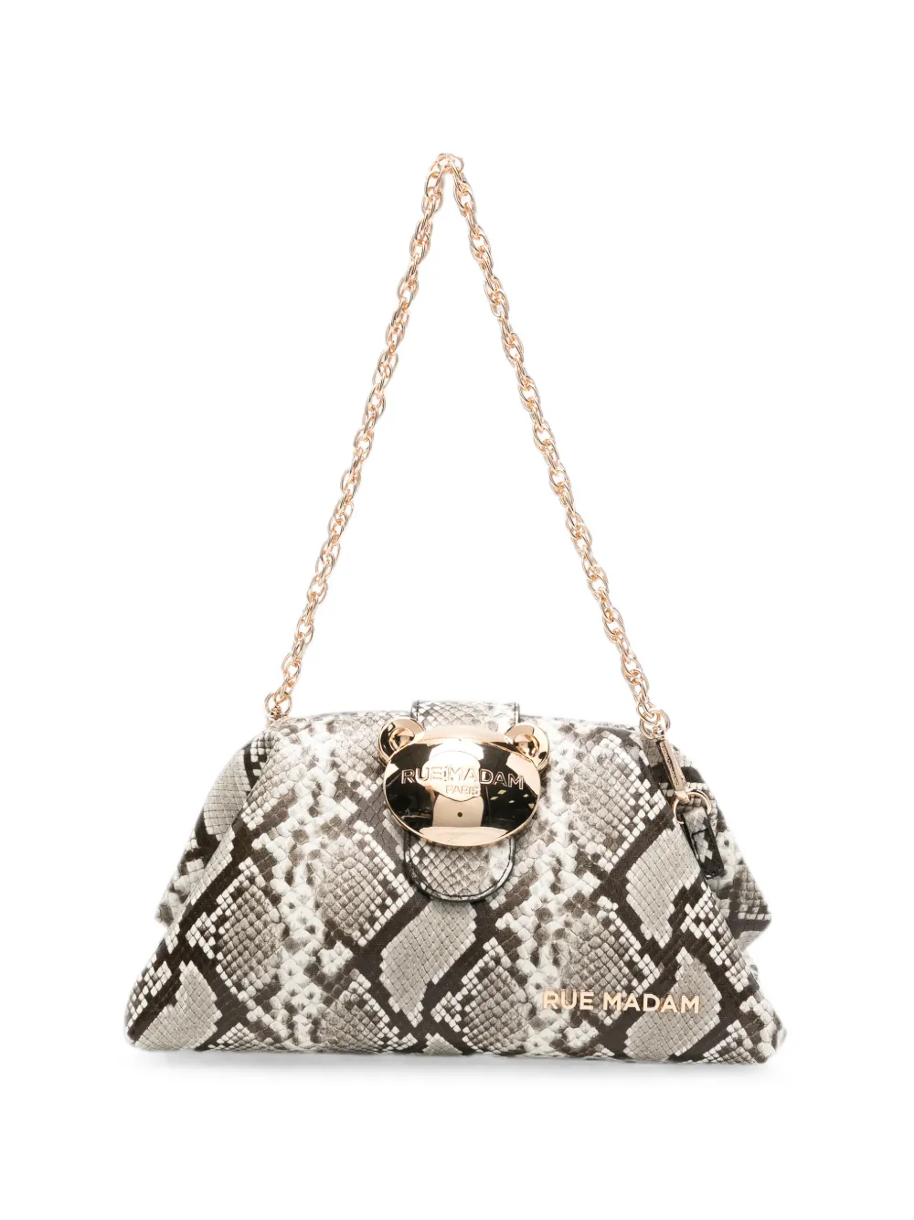 RUE MADAME PARIS Pouch snakeskin-effect shoulder bag - Toni neutri
