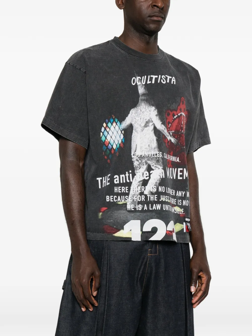 RRR123 graphic-print T-shirt | Grey | FARFETCH GE