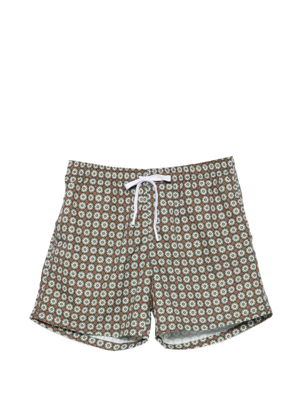 Alley Docks 963 geometric-print drawstring swim shorts - Verde