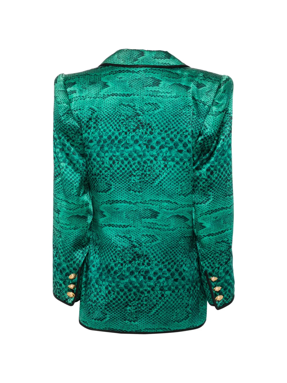  A.n.g.e.l.o. Vintage Cult Blazer à Boutonnière Croisée Et Imprimé Peau De Serpent (années 1980) - Vert 