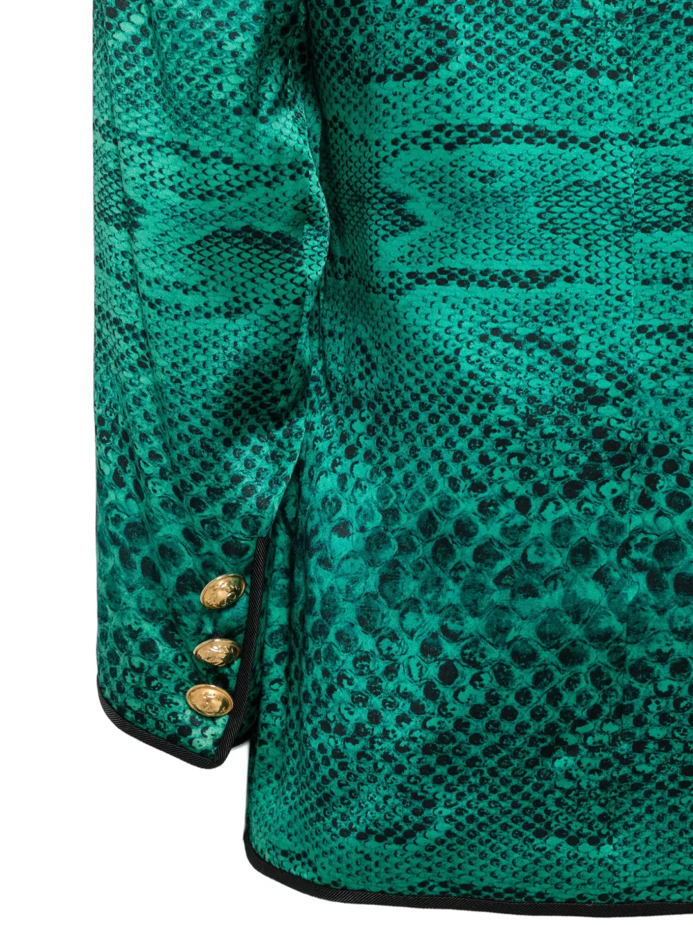 A.n.g.e.l.o. Vintage Cult Blazer à Boutonnière Croisée Et Imprimé Peau De Serpent (années 1980) - Vert 