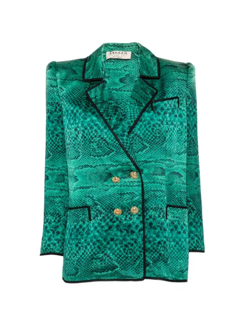 A.N.G.E.L.O. Vintage Cult 1980s snakeskin-print double-breasted blazer