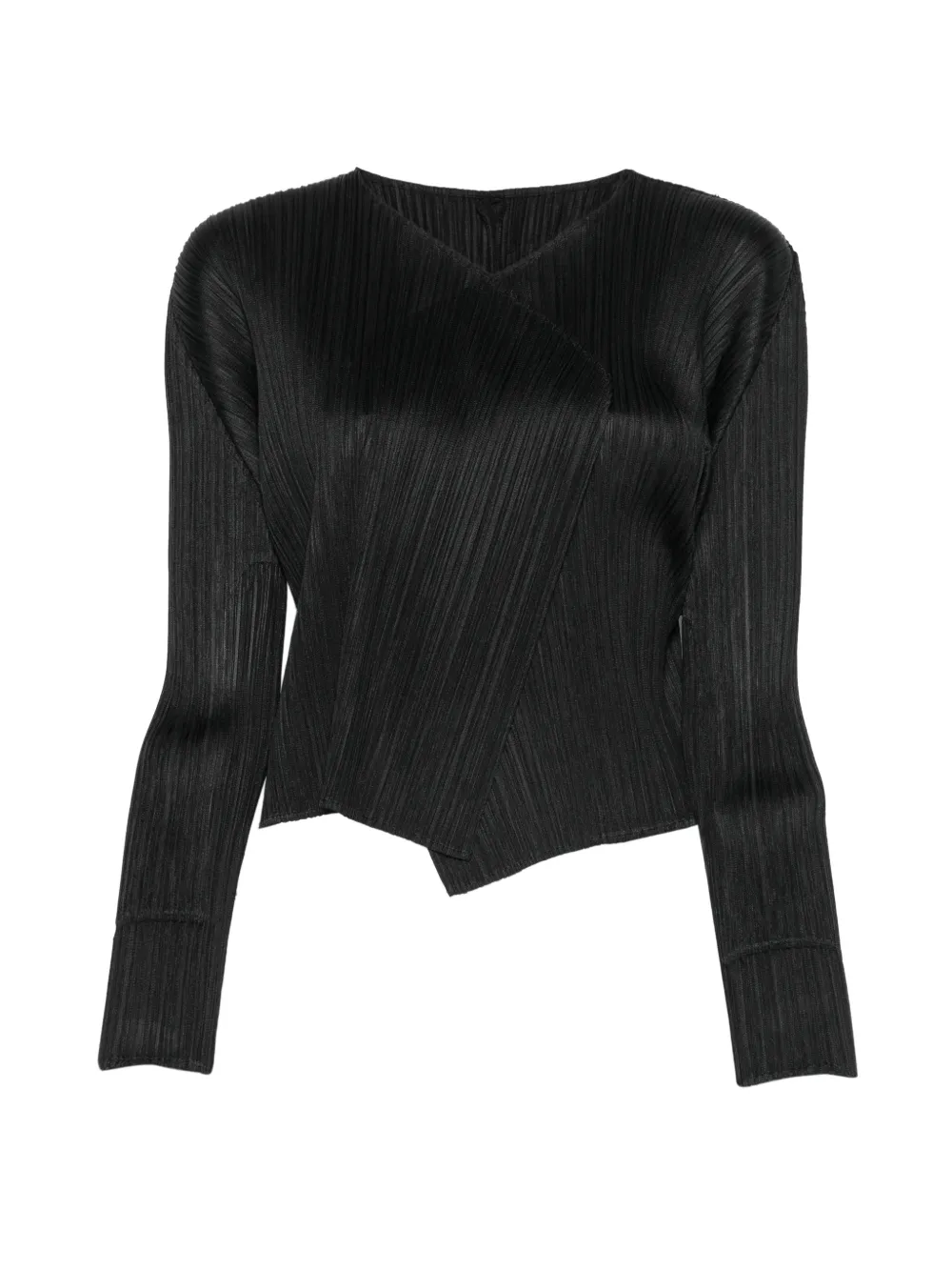 Pleats Please Issey Miyake Pleats Please V-neck cardigan - Nero