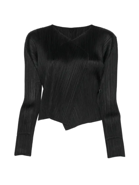 Issey Miyake Pleats Please V-neck cardigan