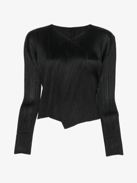 Issey Miyake Pleats Please V-neck cardigan