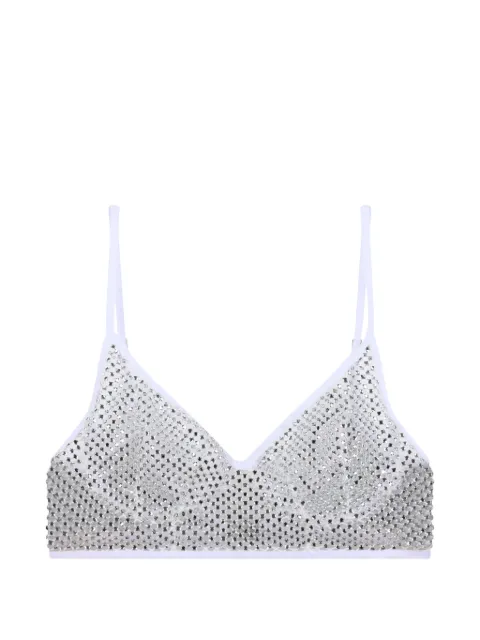 Genny top de malla con detalles de cristal