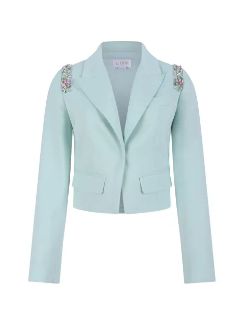 Genny crystal-embellished cropped jacket