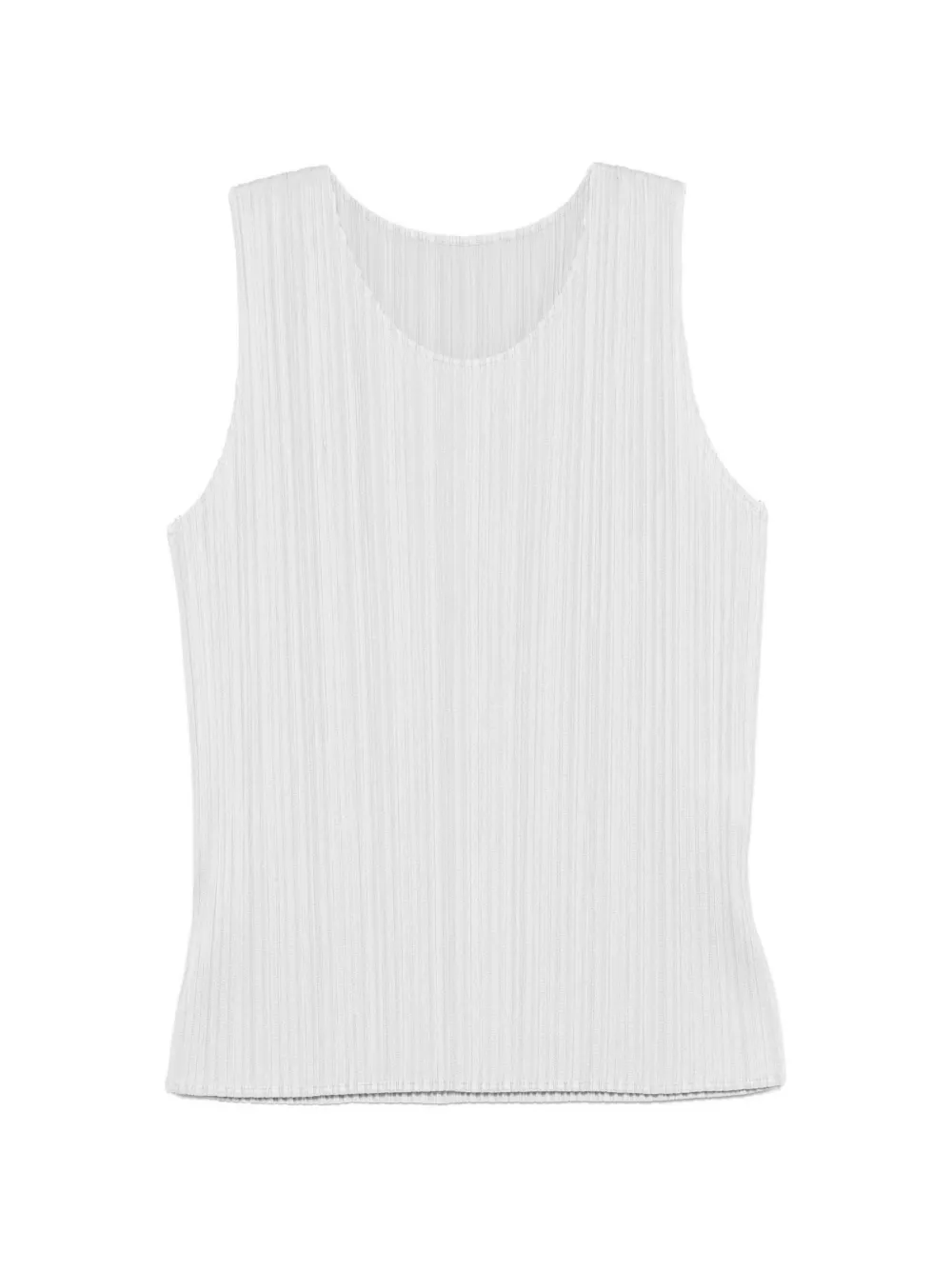 Pleats Please Issey Miyake pleated sleeveless top - Argento