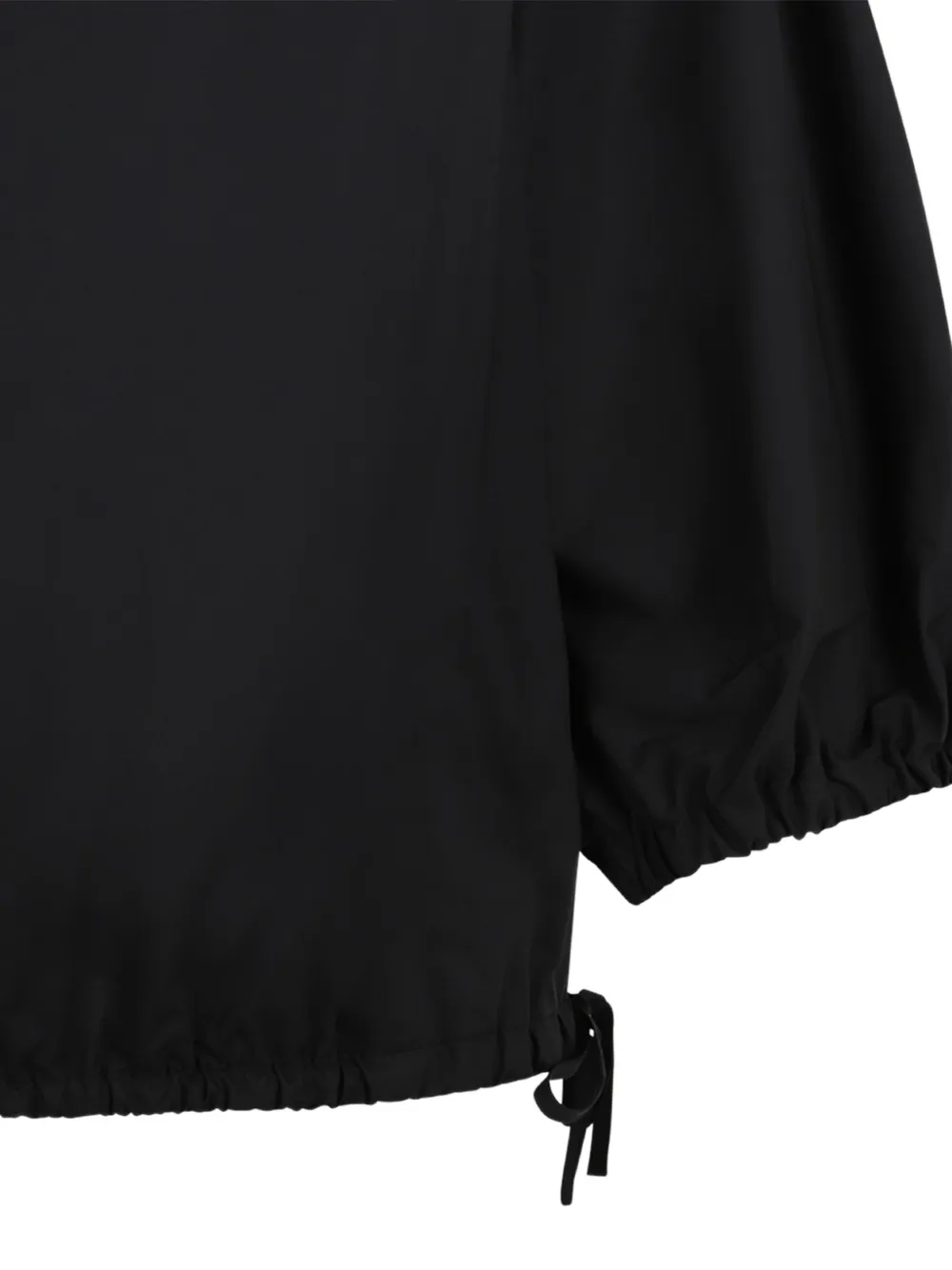 Douuod Blouse met trekkoord en pofmouwen Zwart