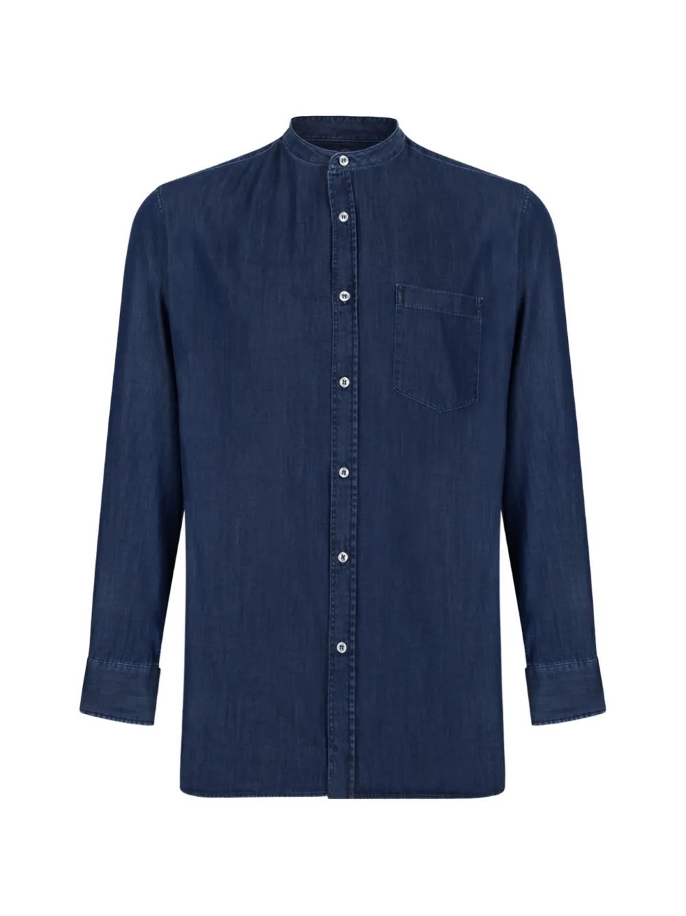 Paul & Shark mandarin-collar chest-pocket shirt - Blau