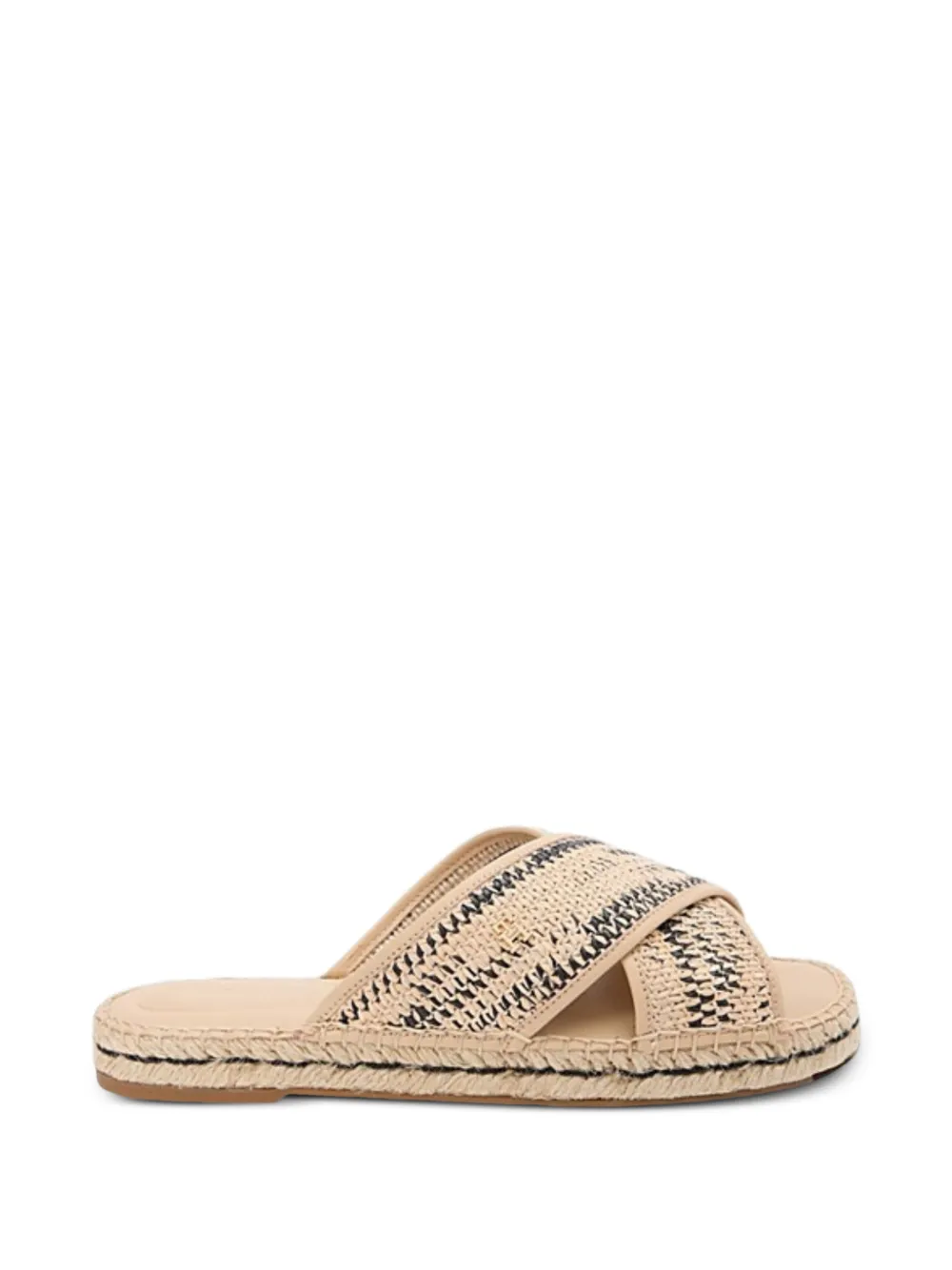 Tommy Hilfiger Geweven espadrilles met gekruiste bandjes Beige