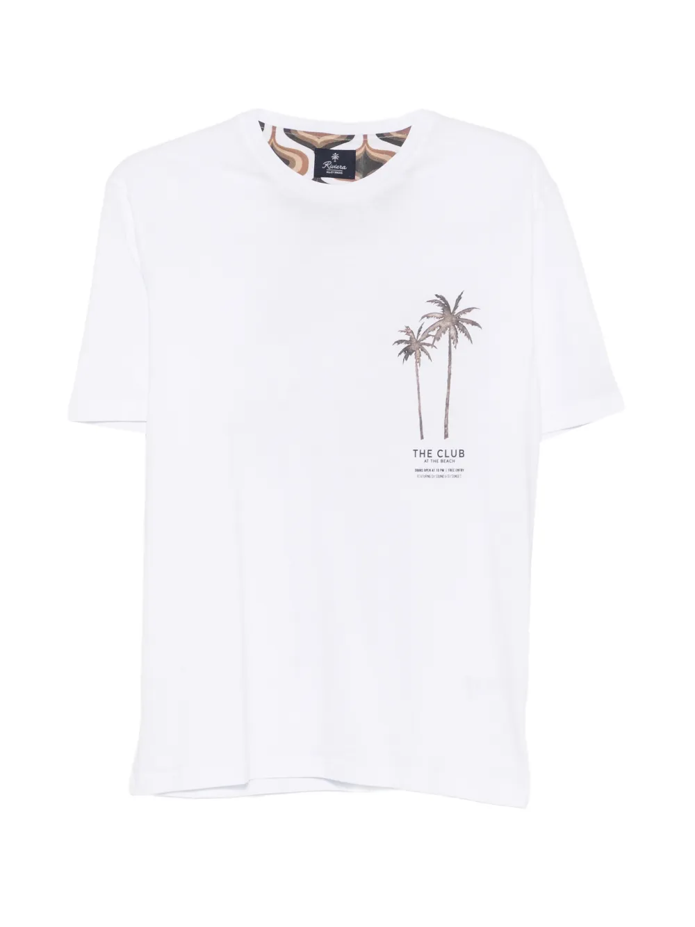 Alley Docks 963 Palmeres printed T-shirt - Bianco