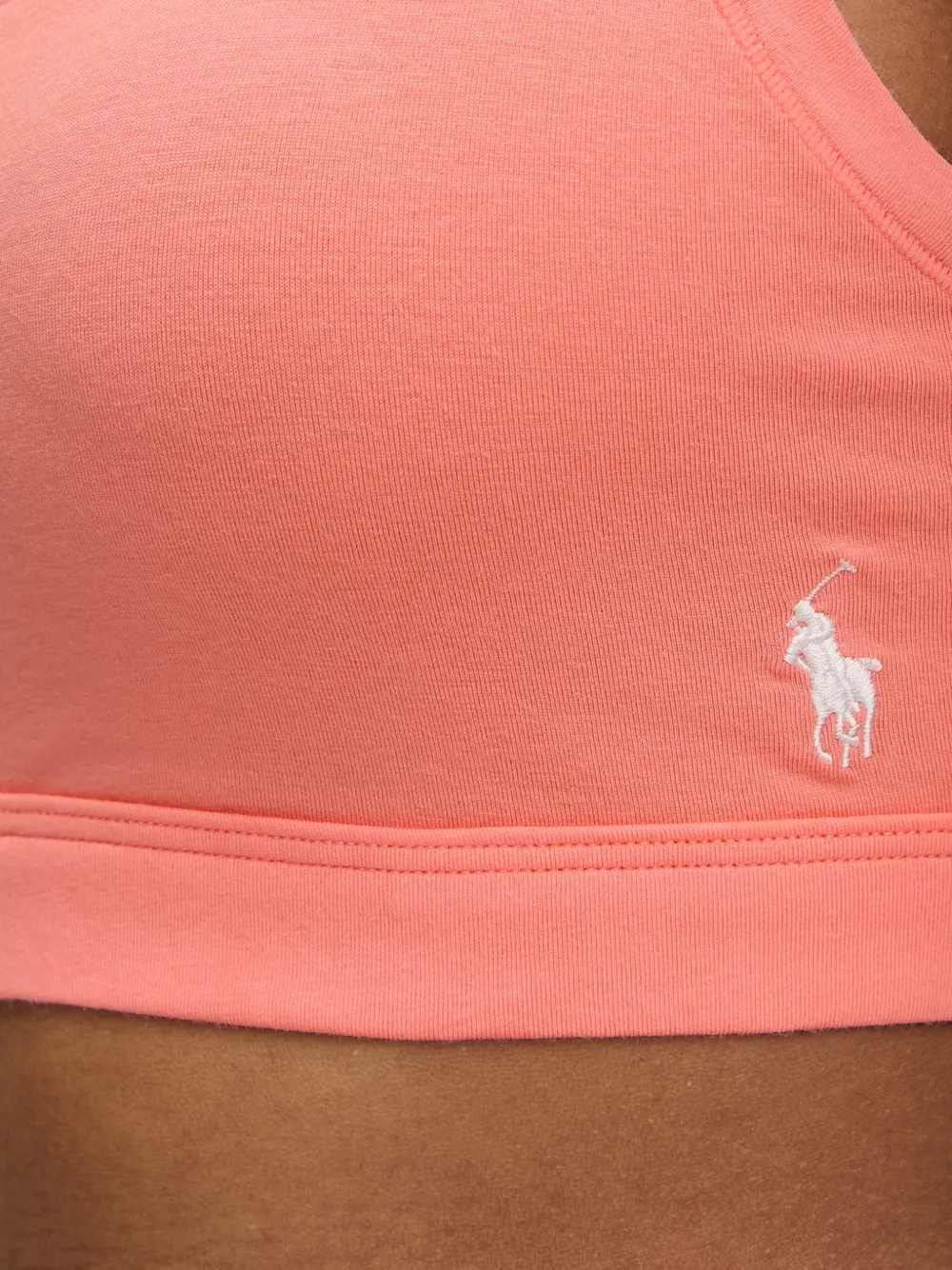 Polo Ralph Lauren Bh met geborduurd logo en diepe ronde hals Oranje