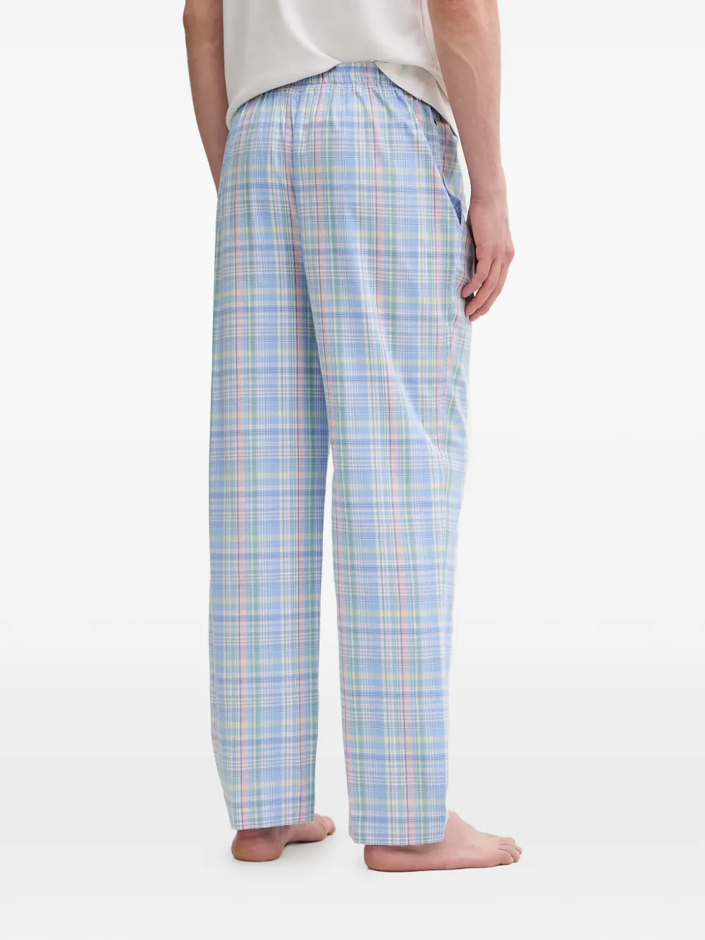 Polo Ralph Lauren Geruite pyjamabroek met trekkoord Blauw