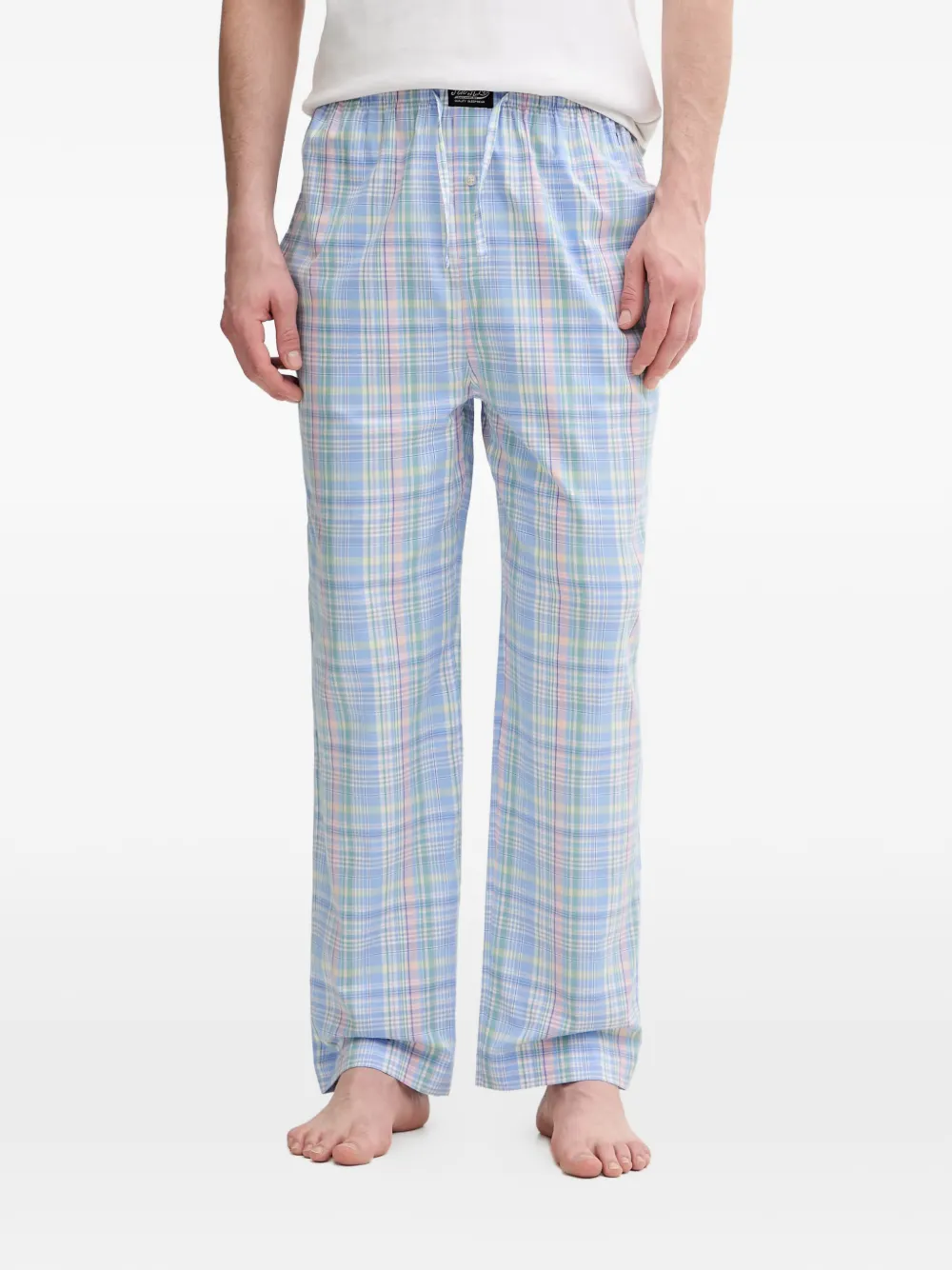 Polo Ralph Lauren plaid drawstring pajama trousers - Blau