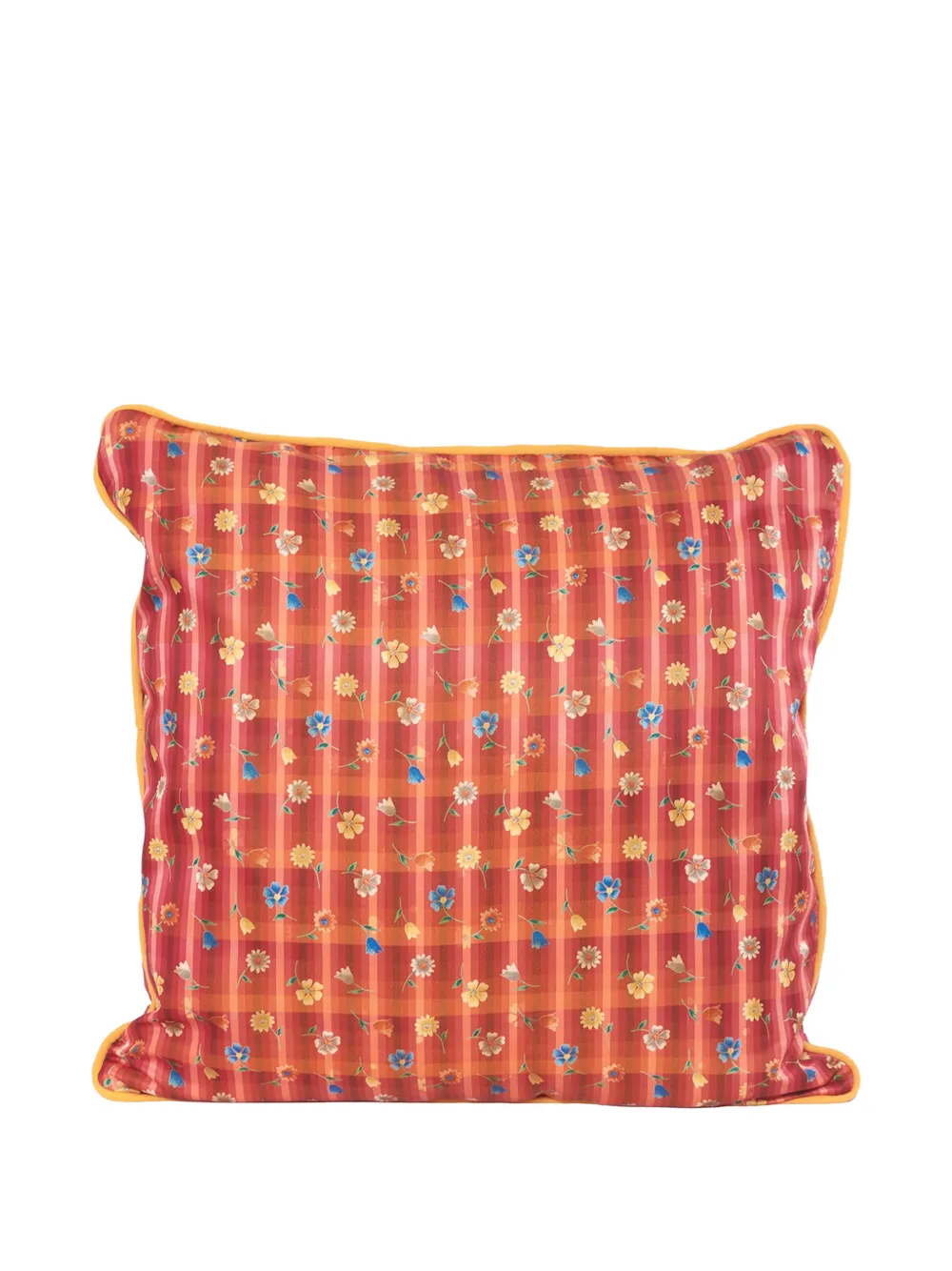 CAVALLI E NASTRI VINTAGE floral-print striped cushion - Rosa