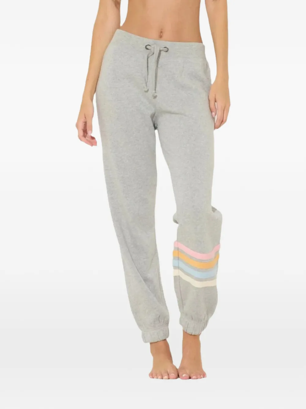 OCEAN DRIVE stripe-detail fleece track pants - Grigio