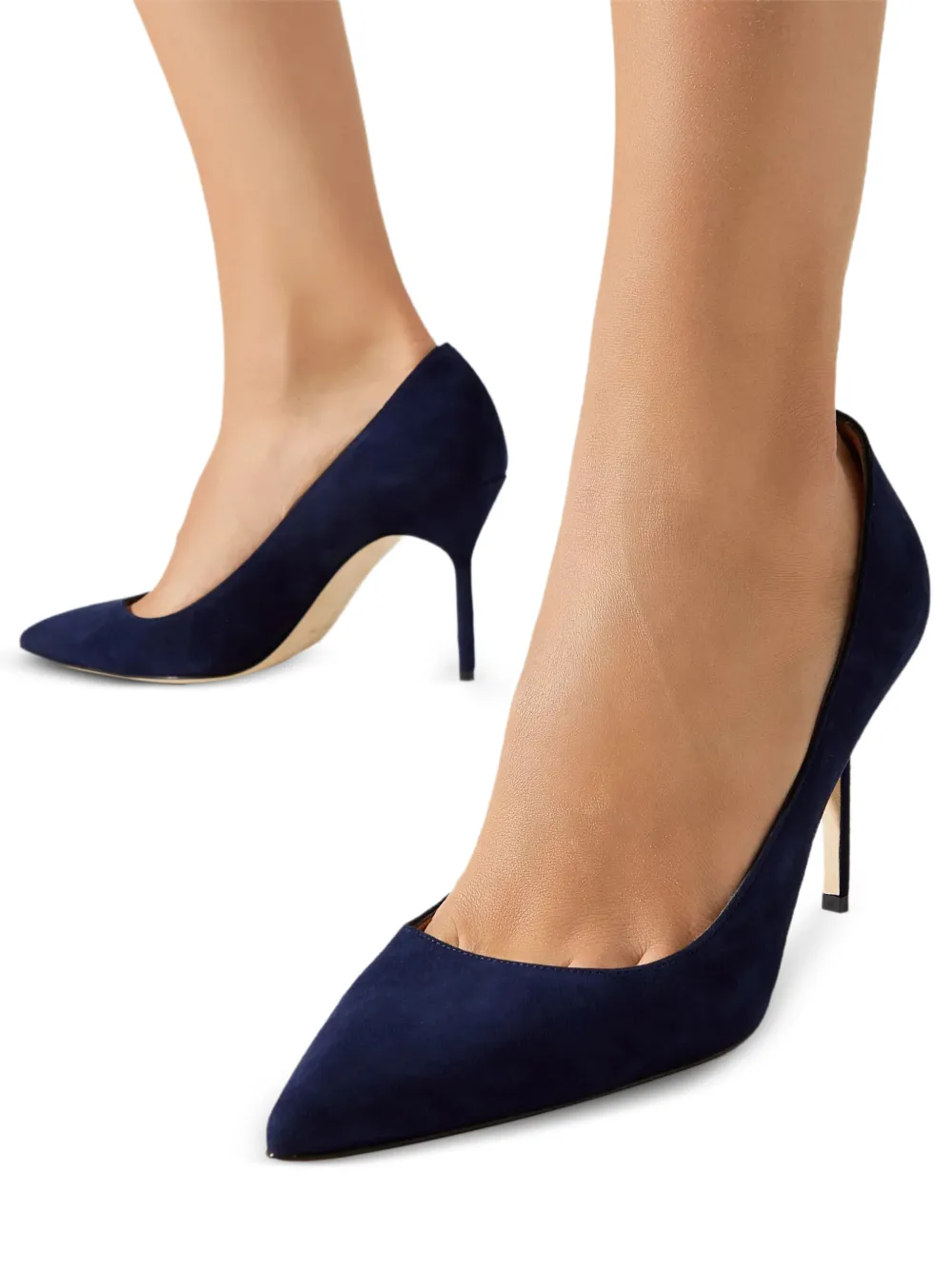 Manolo Blahnik Pumps met puntige neus Blauw