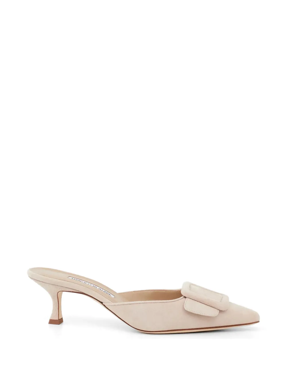 Manolo Blahnik Maysale suede mules - Nude
