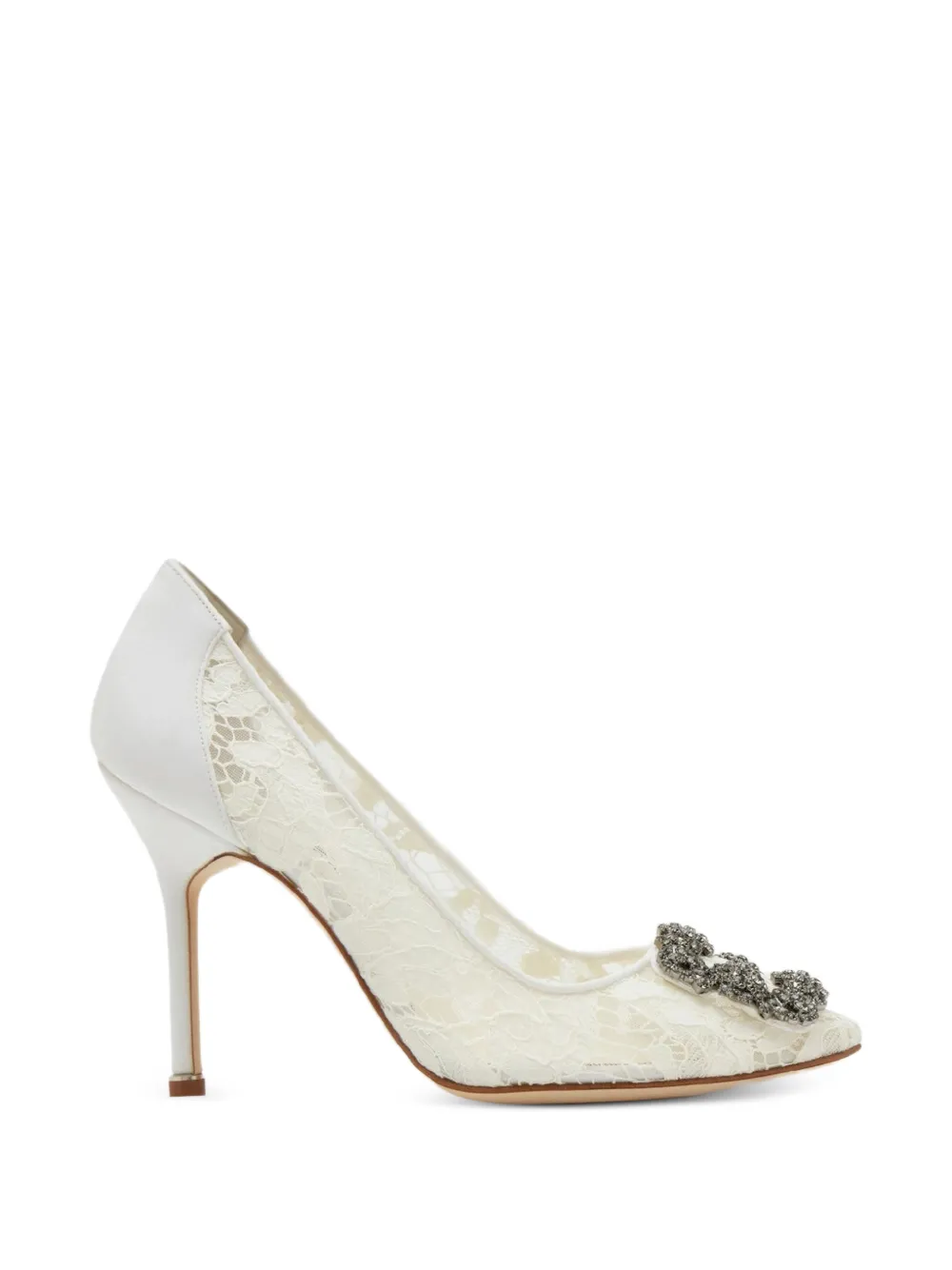 Manolo Blahnik Hangisi Lace pumps - Bianco