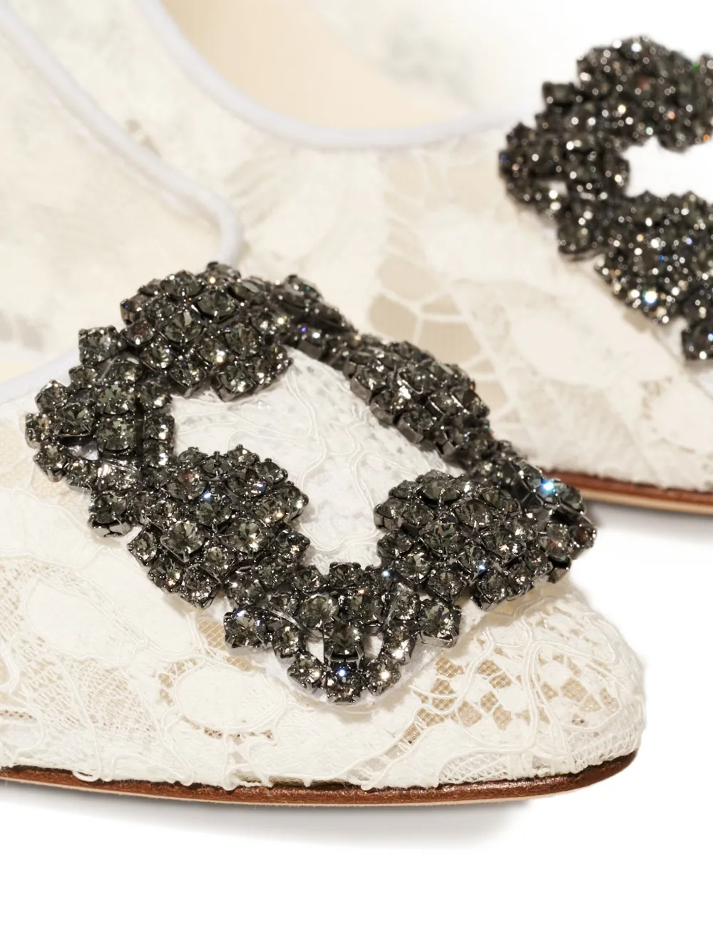 Manolo Blahnik Hangisi Lace pumps Wit