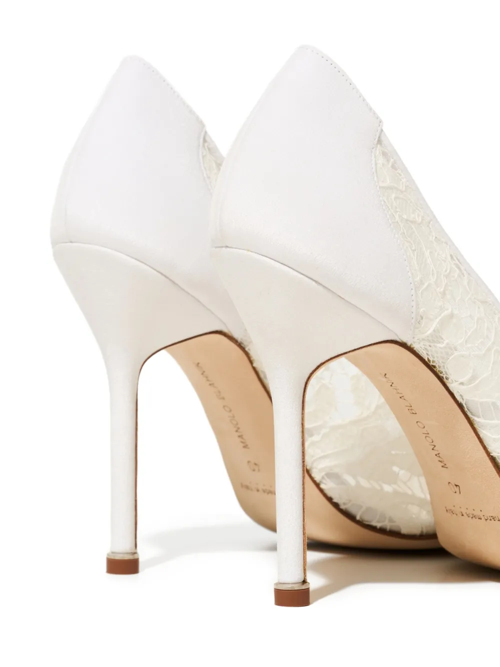 Manolo Blahnik Hangisi Lace pumps Wit