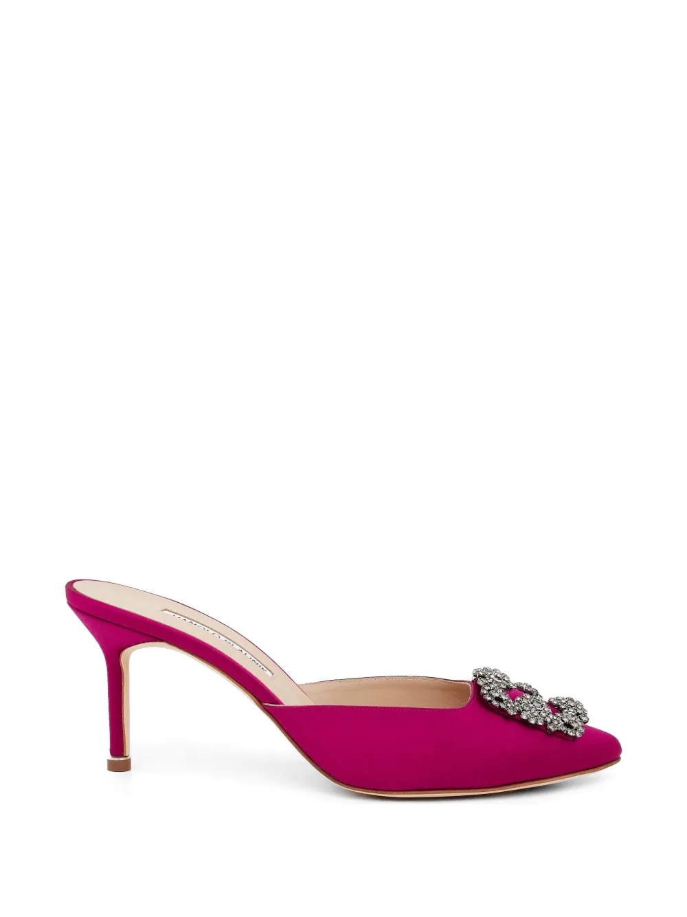Manolo Blahnik Hangisi crystal-embellished mules - Rosa