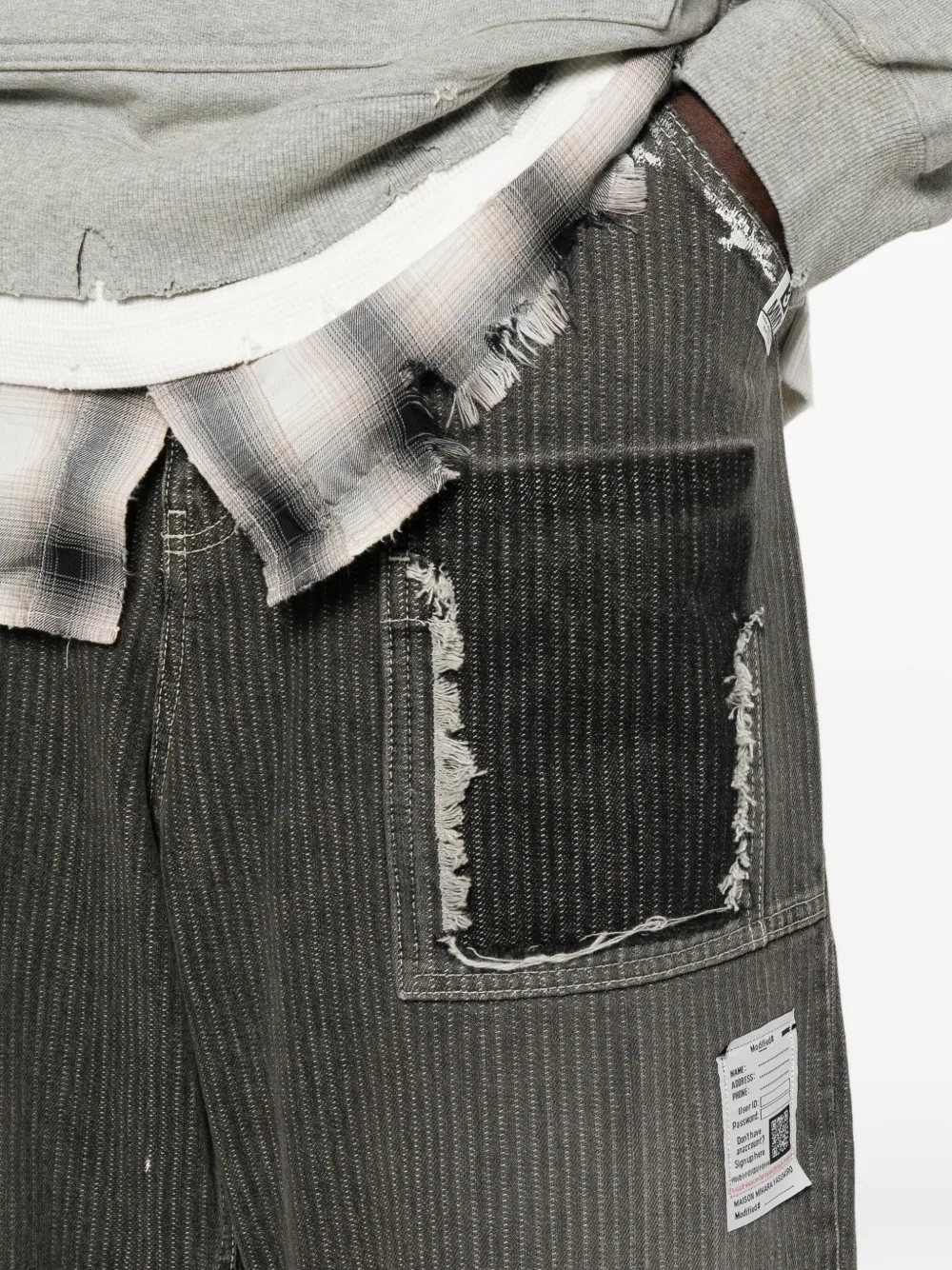 Maison MIHARA YASUHIRO Jeans met verfspetters Grijs