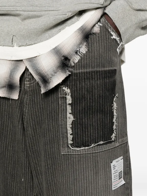 Maison MIHARA YASUHIRO paint-splatter Distressed Jeans | Grey