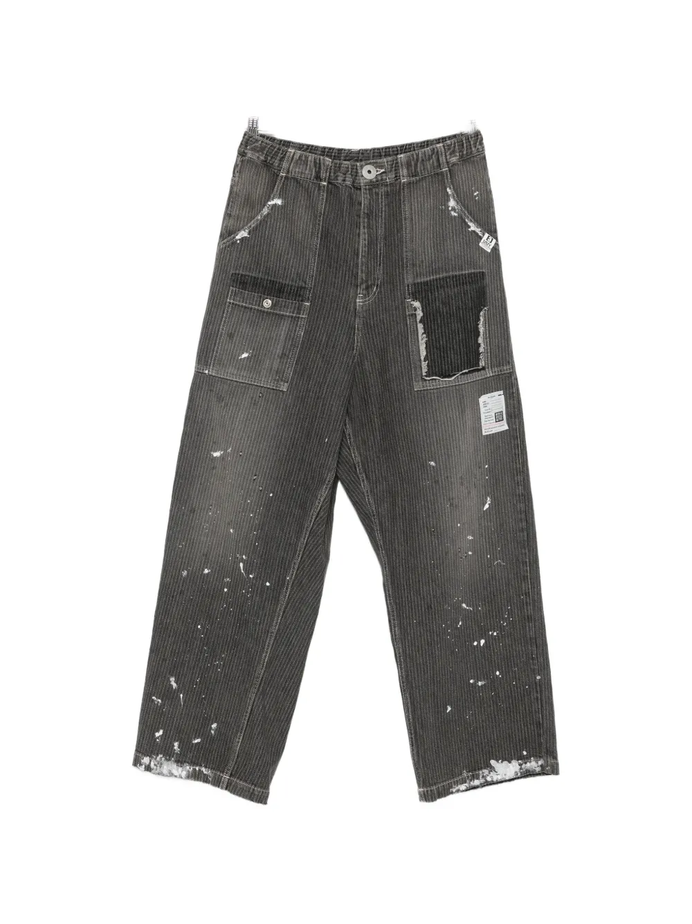 Maison MIHARA YASUHIRO paint-splatter distressed jeans - Grigio