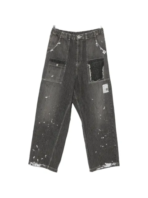 Maison MIHARA YASUHIRO paint-splatter distressed jeans